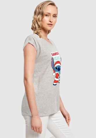 ABSOLUTE CULT Shirt 'Lilo And Stitch - Santa Is Here' in Grey