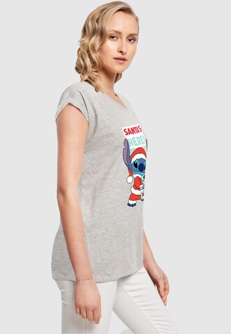 ABSOLUTE CULT T-Shirt 'Lilo And Stitch - Santa Is Here' in Grau