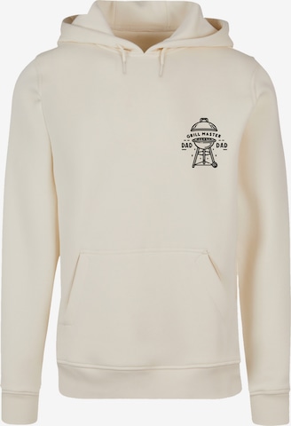 Sweat-shirt 'Vatertag Grill Master für BBQ-Väter' F4NT4STIC en beige : devant