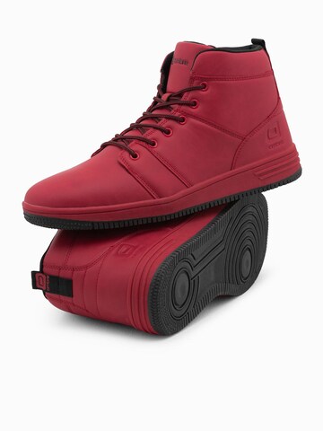 Baskets hautes Ombre en rouge