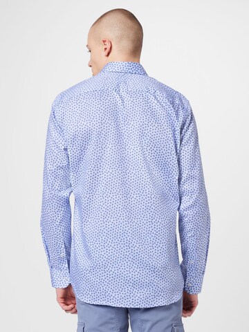 ETERNA Slim fit Button Up Shirt in Blue