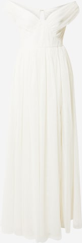 Maya Deluxe Evening Dress 'BARDOT' in Beige: front