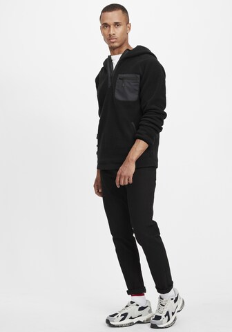 INDICODE JEANS Fleece jas 'Trent' in Zwart