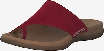 GABOR T-Bar Sandals in Red: front