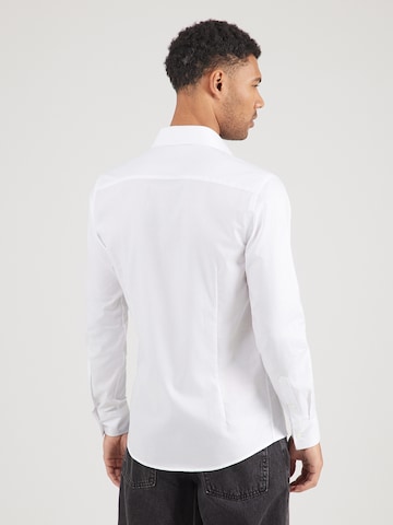 Bruun & Stengade Slim Fit Businesspaita 'Albin' värissä valkoinen