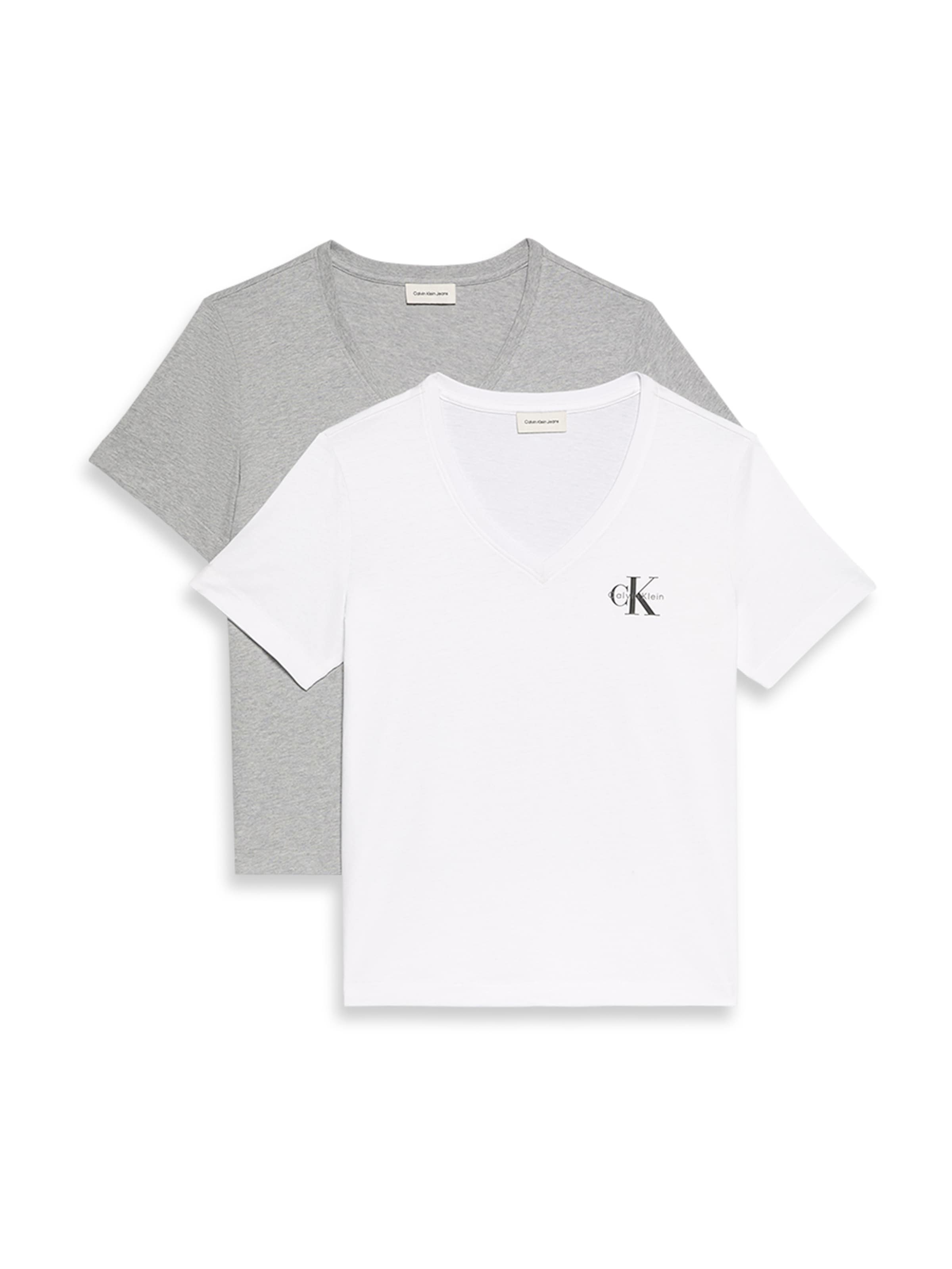 Calvin Klein Jeans Тениска в сиво: отпред