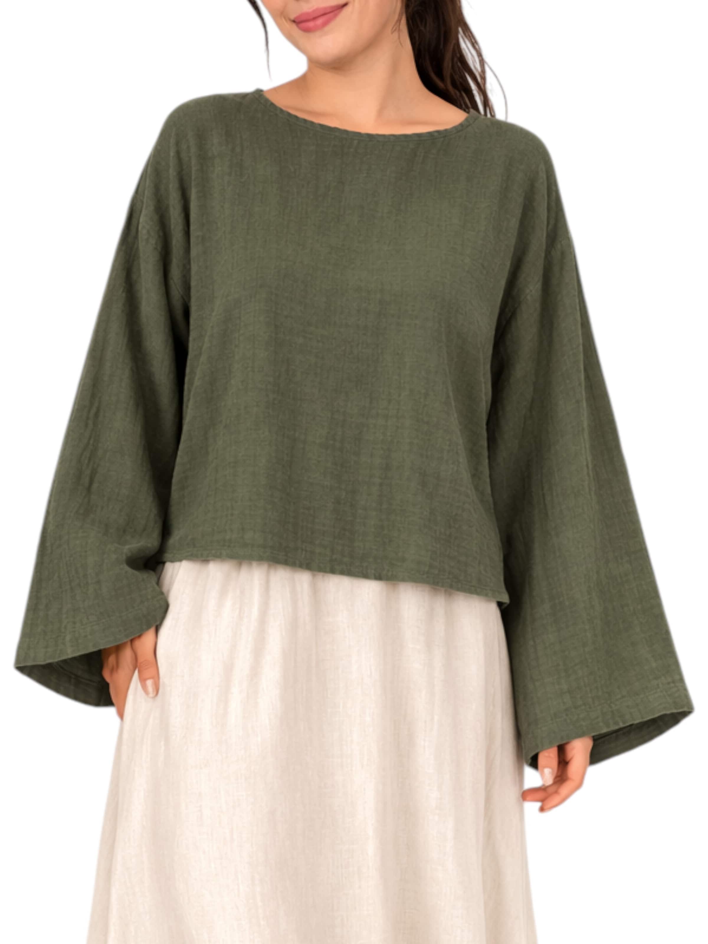 WENOR Blouse 'AVELOA' in Green: front