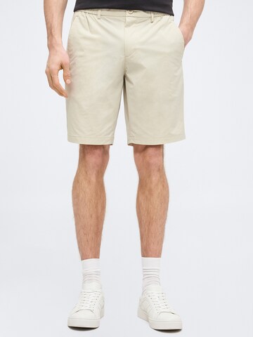 Coupe slim Pantalon chino 'Speedflex' BOSS en beige : devant