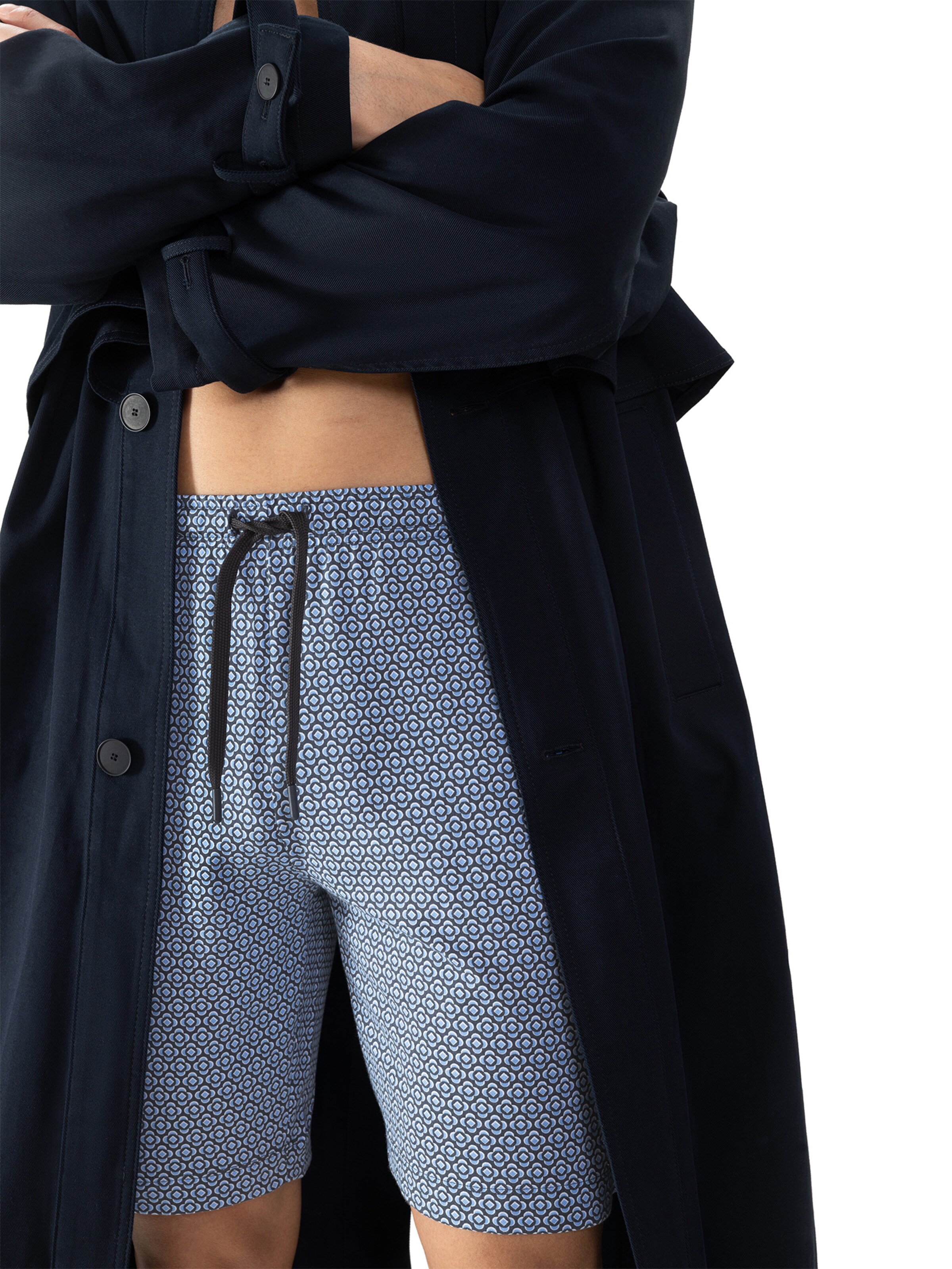Mey Pyjamabroek 'Round Geo' in Blauw