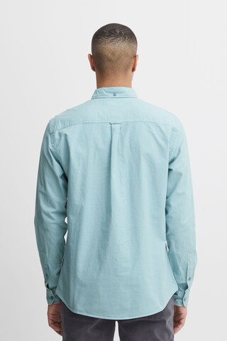 BLEND Regular Fit Langarmhemd Bhbugley Garment Dyed Oxford in Blau