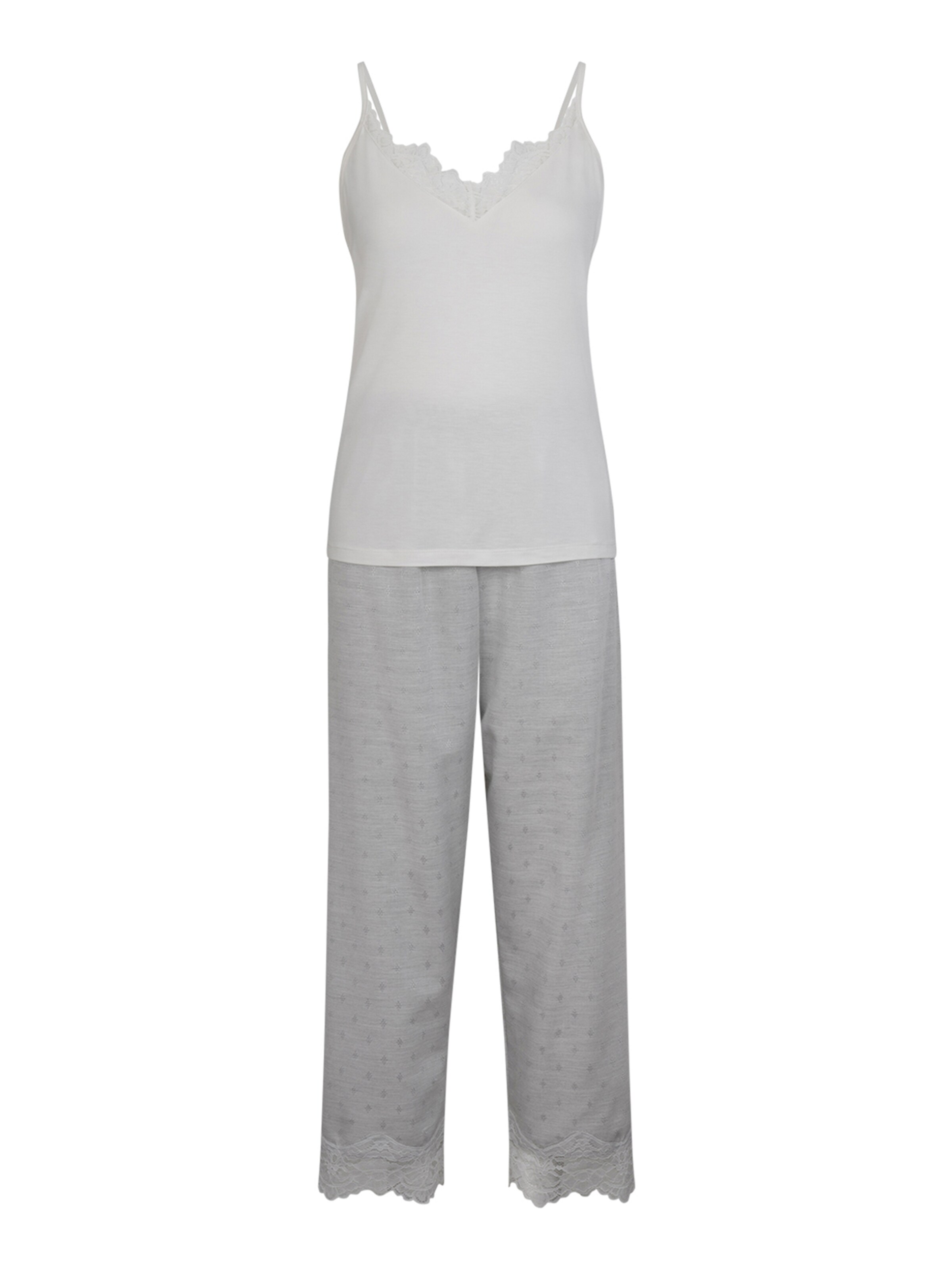Goldenbay - Pijama ' Gown, Camisole & Pants Emili ' em cinzento
