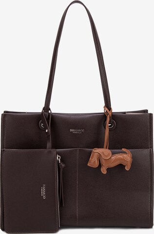 Shopper 'Borsa Shopper Donna Elora Lux - Pelle Vegana PU, Chiusura Magnetica' di Diana&Co. in marrone: frontale