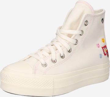 Baskets hautes 'Chuck Taylor All Star Lift' CONVERSE en blanc : devant