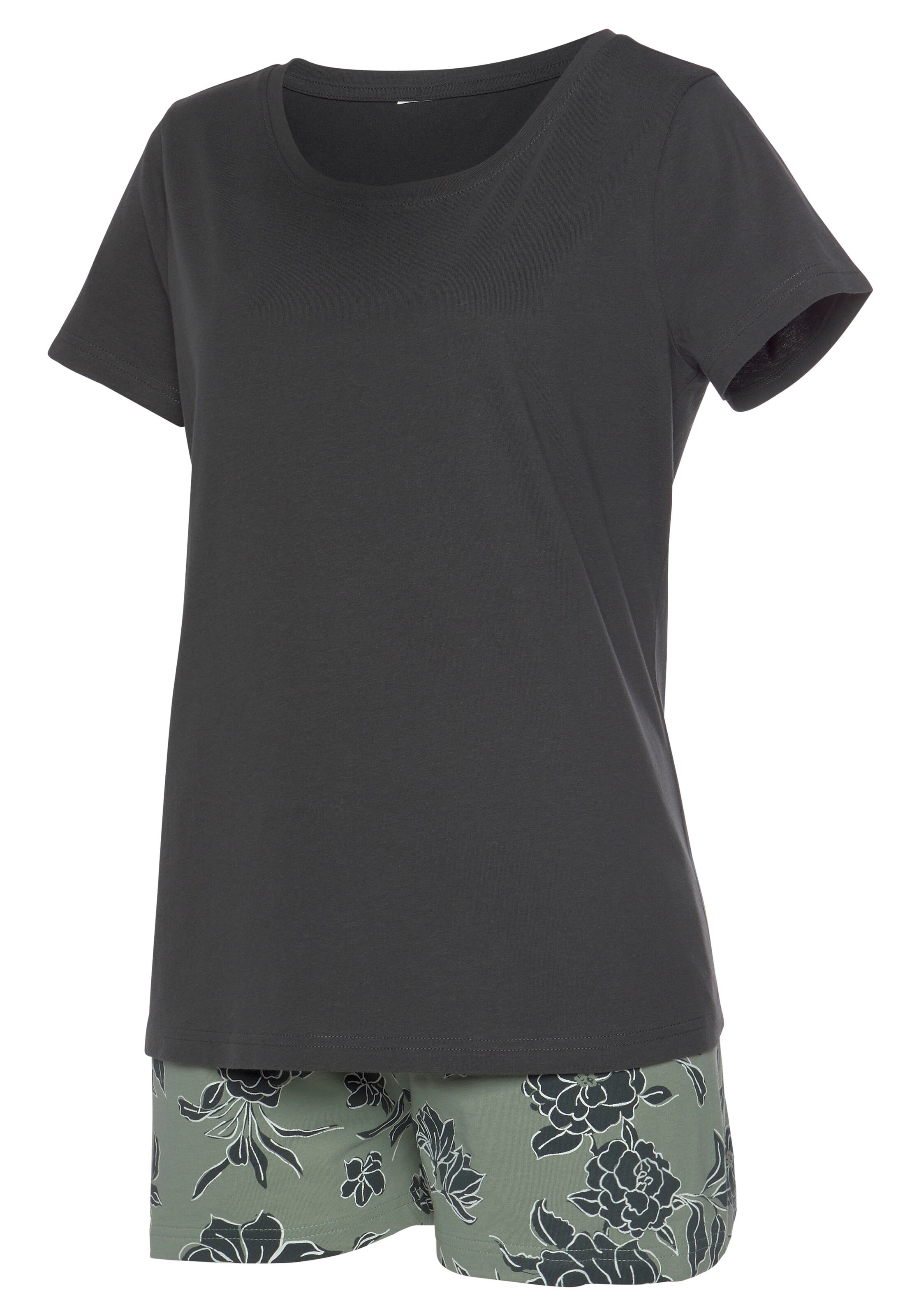 zaļš VIVANCE Pidžama ar šortiem 'Dreams'