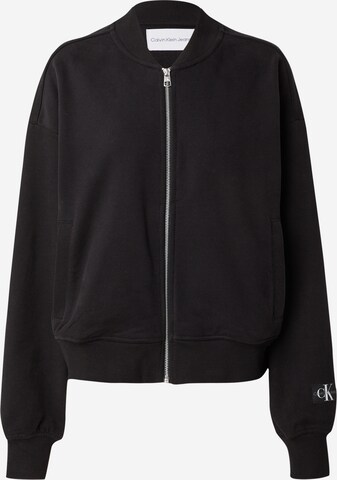 Calvin Klein Jeans Sweat jacket in Black: front