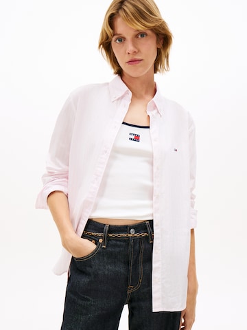 Tommy Jeans Bluzka w kolorze różowy: przód