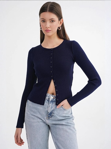 MixRay Knit Cardigan in Blue