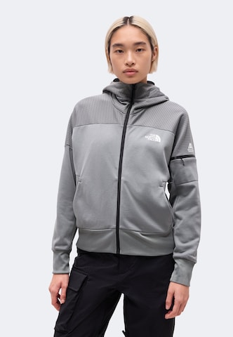 THE NORTH FACE Funkčná flisová bunda 'MOUNTAIN ATHLETICS' - Sivá: predná strana