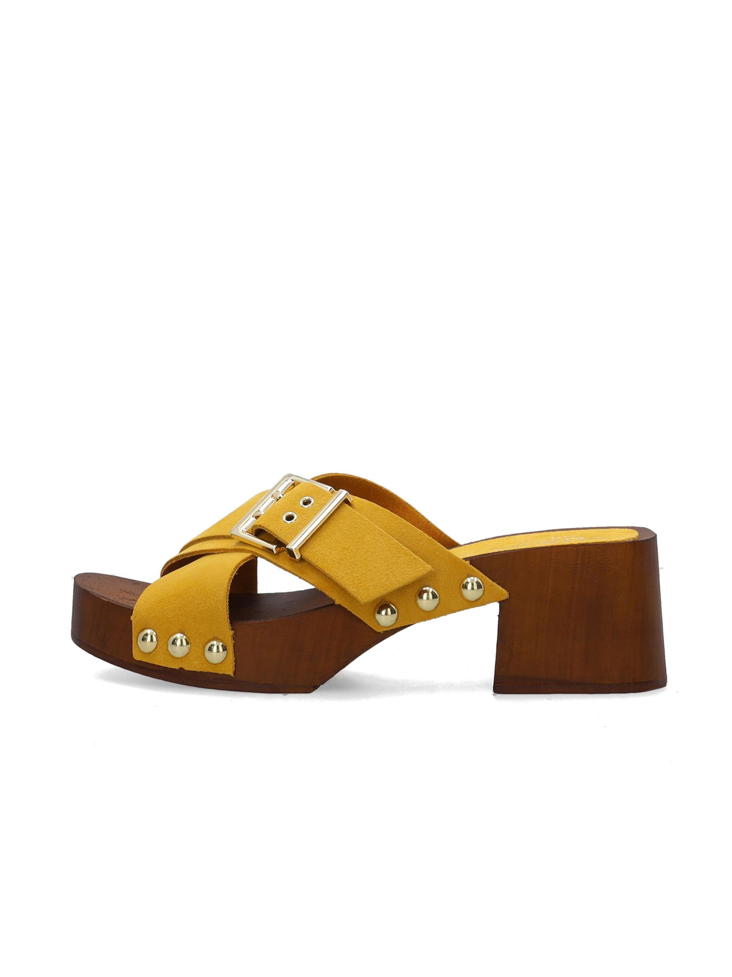 VENEZIA Mules 'Venezia' in Yellow: front