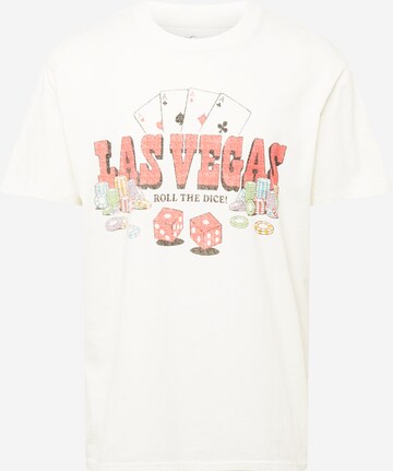 T-Shirt 'AMERICAN DESTINATIONS' HOLLISTER en blanc : devant