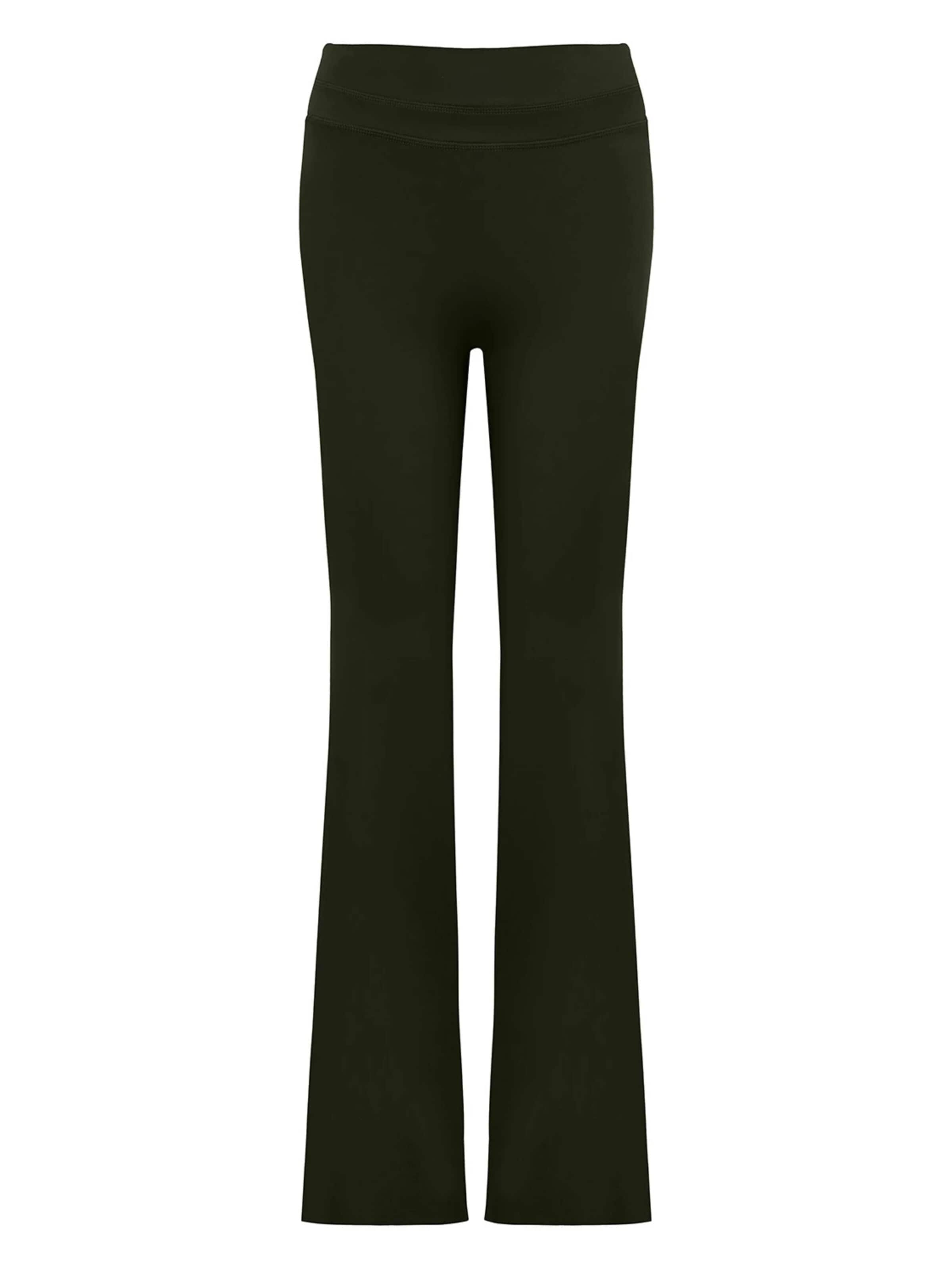 La V Flared Sportbroek 'Flared sportlegging Faye' in Groen: voorkant