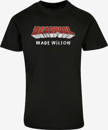 ABSOLUTE CULT Shirt 'Deadpool - Aka Wade Wilson' in Zwart: voorkant