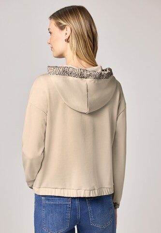 STREET ONE Zip-Up Hoodie in Beige