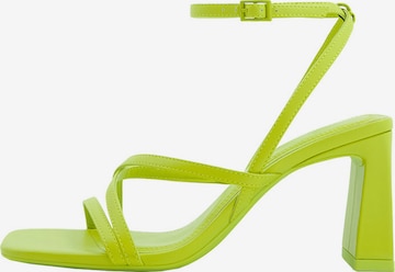 Bershka Strap Sandals in Green