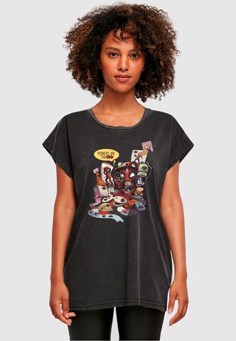 ABSOLUTE CULT T-Shirt 'Deadpool - Merchandise Royalties' in Schwarz: Vorderseite