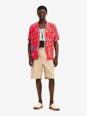 Desigual Классический крой Рубашка в Красный