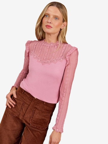 love & roses - Camiseta en rosa: frente