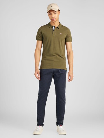 TOMMY HILFIGER Slimfit Bandplooibroek 'Harlem Dobby' in Blauw