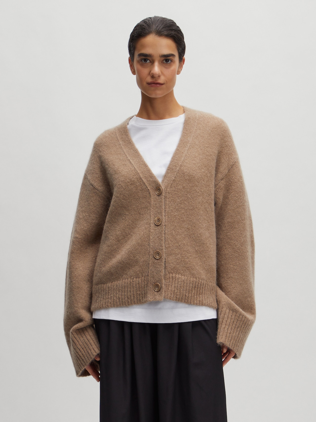 EDITED Producten Gebreid vest 'Onorina' Bruin