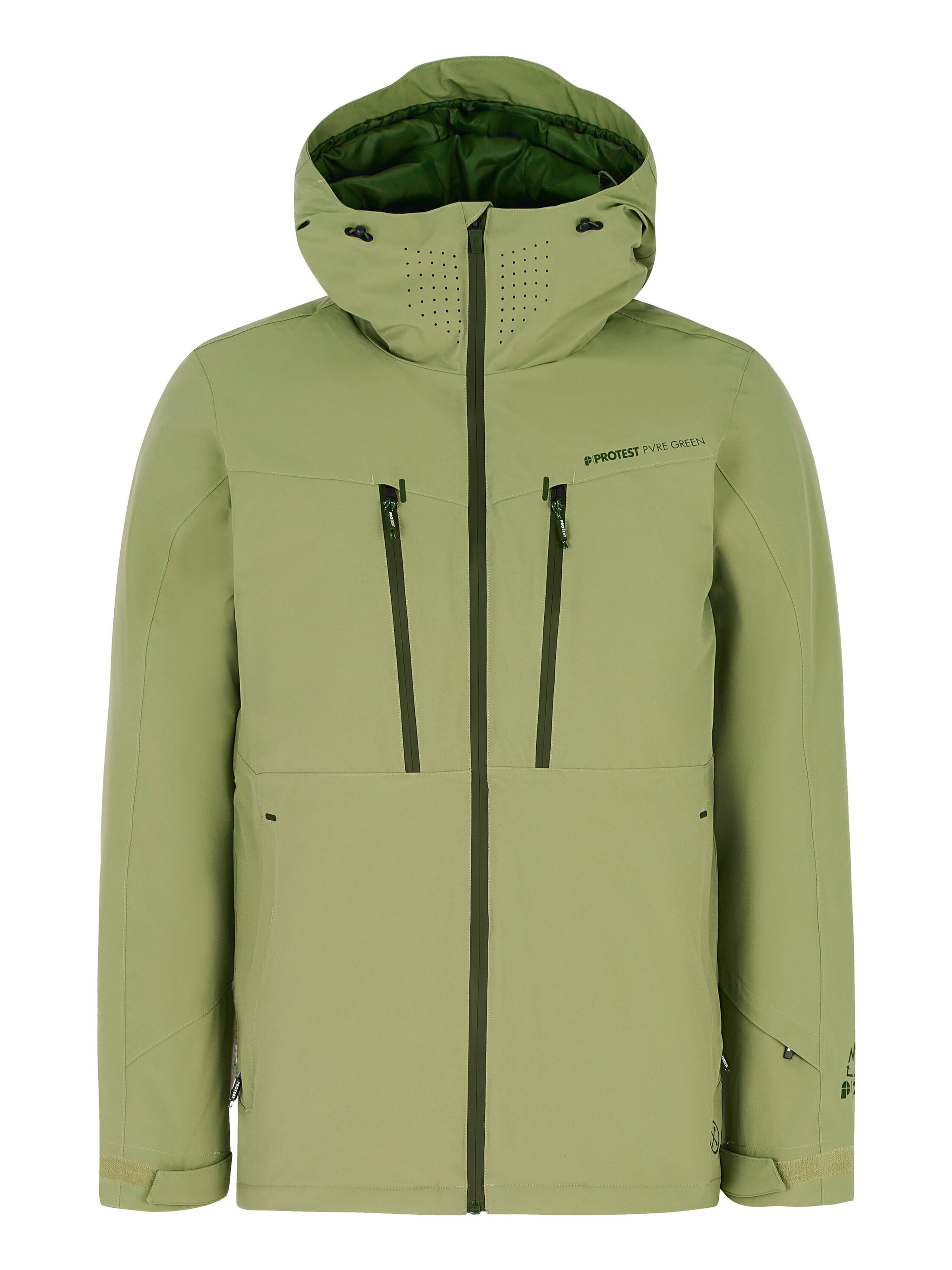 PROTEST Sportjacke 'PRTTIMOTHY'‌‌‌‌‌ in Grün: Vorderseite