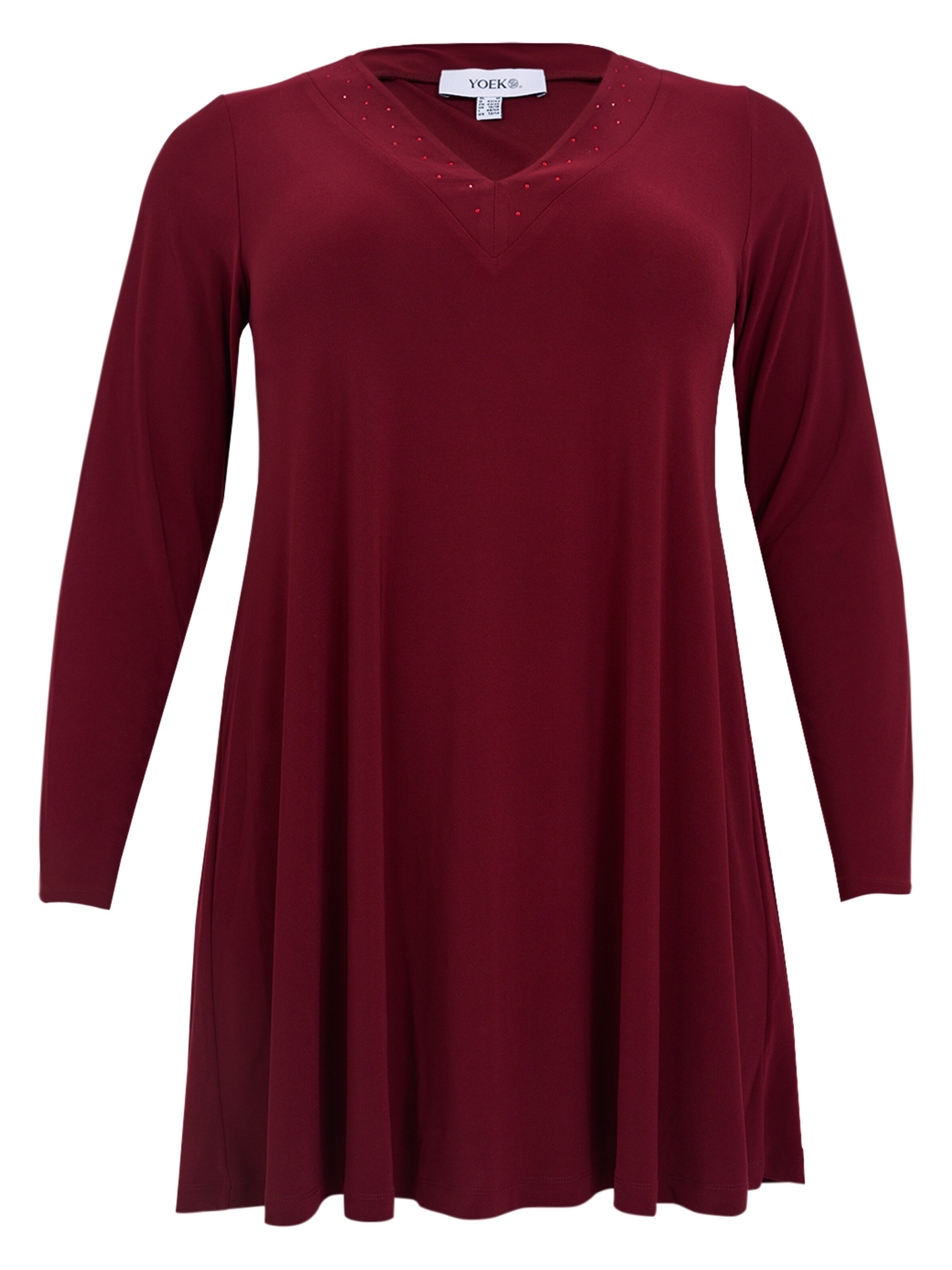 YOEK Tunic in Red: front
