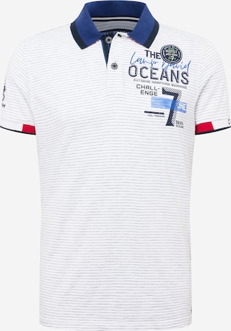 CAMP DAVID Poloshirt 'Ocean´s Seven I' in Weiß: predná strana