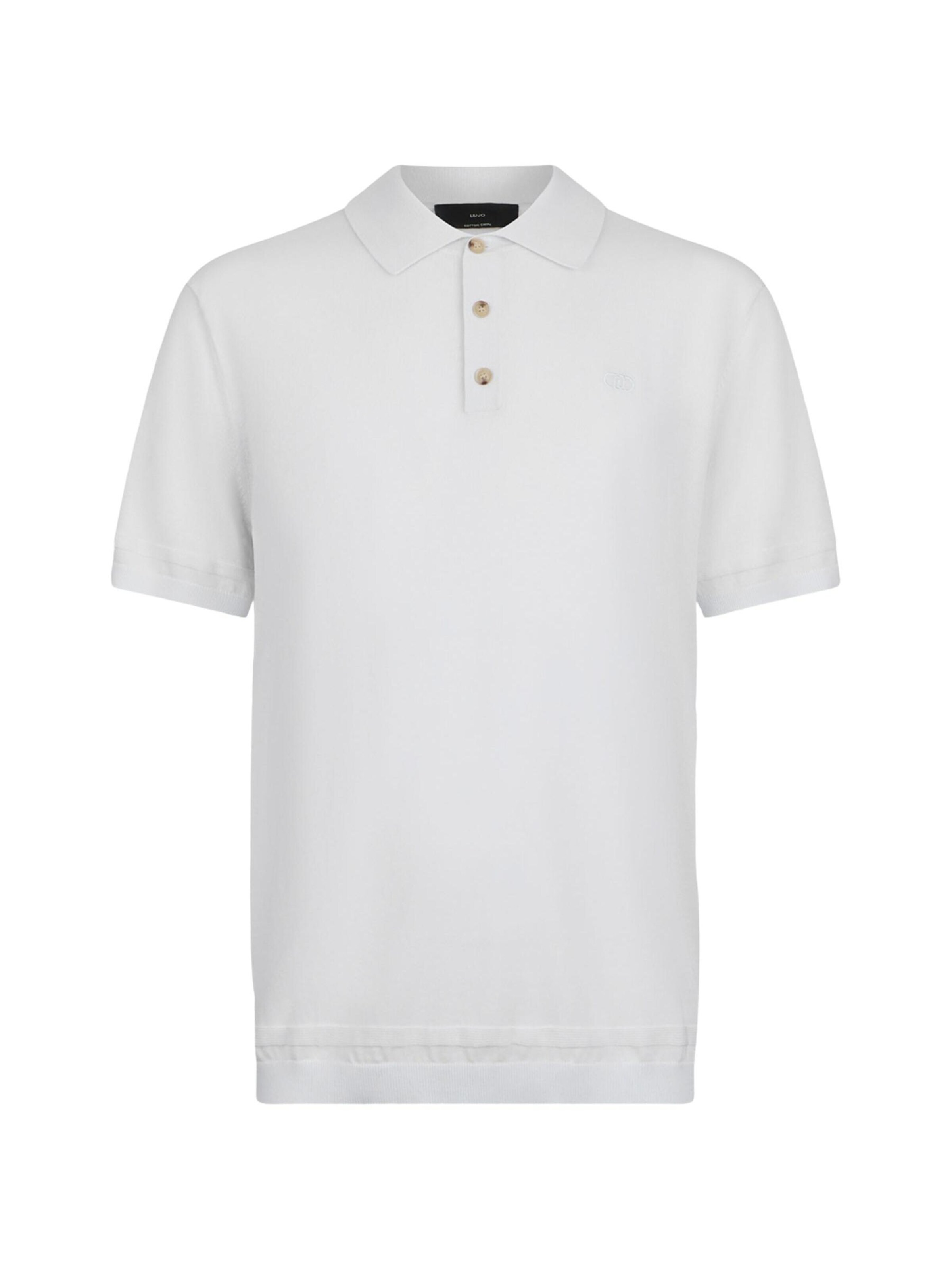 Liu Jo T-shirt 'LIU JO UOMO POLO POLOCREPE POLO' i vit: framsida