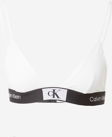 Calvin Klein Underwear Triangle Bra in White: front