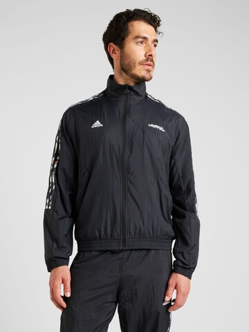 ADIDAS SPORTSWEAR Sports jacket 'Pride Tiro' in Black: front