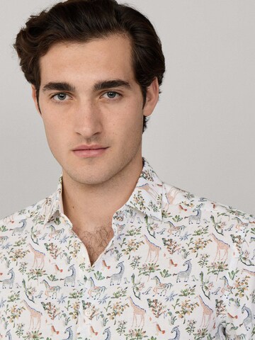 Hackett London Regular fit Overhemd 'Fauna' in Wit