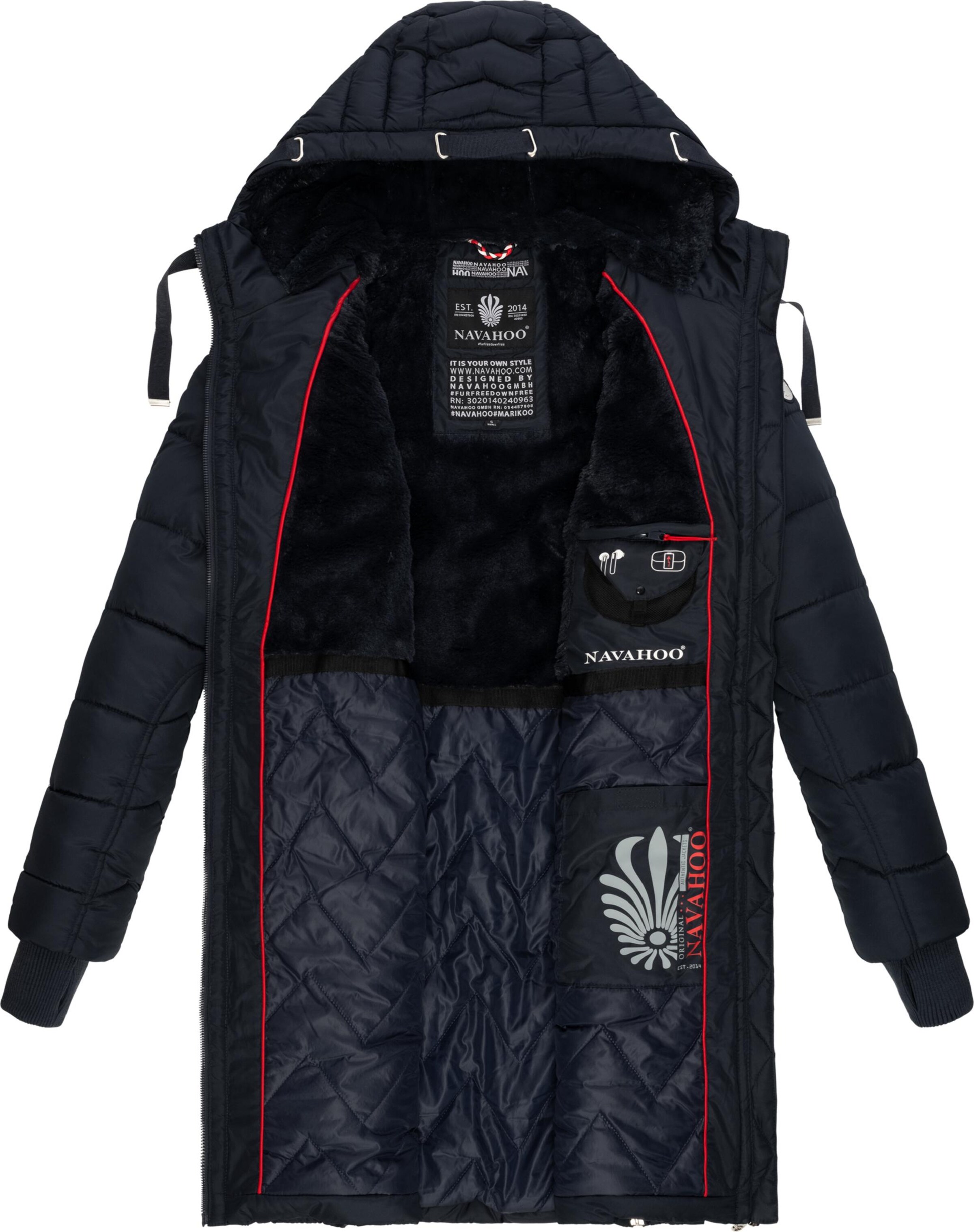 NAVAHOO Talvemantel 'Alpenveilchen', värv sinine