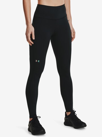 UNDER ARMOUR Skinny Sports trousers in Black: front