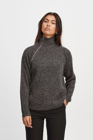 ICHI Sweater 'Novo' in Grey: front