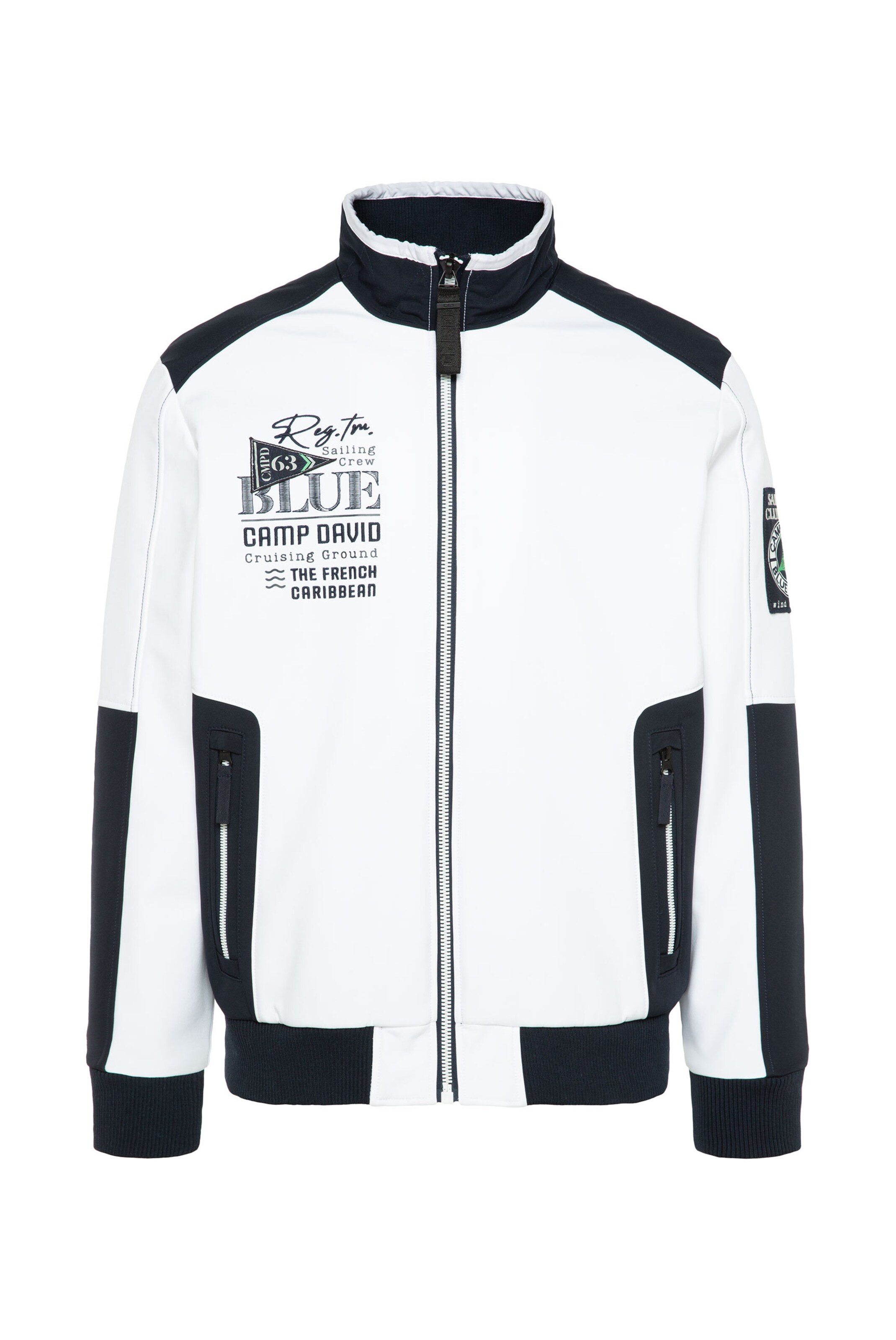 CAMP DAVID Between-Season Jacket in White: front