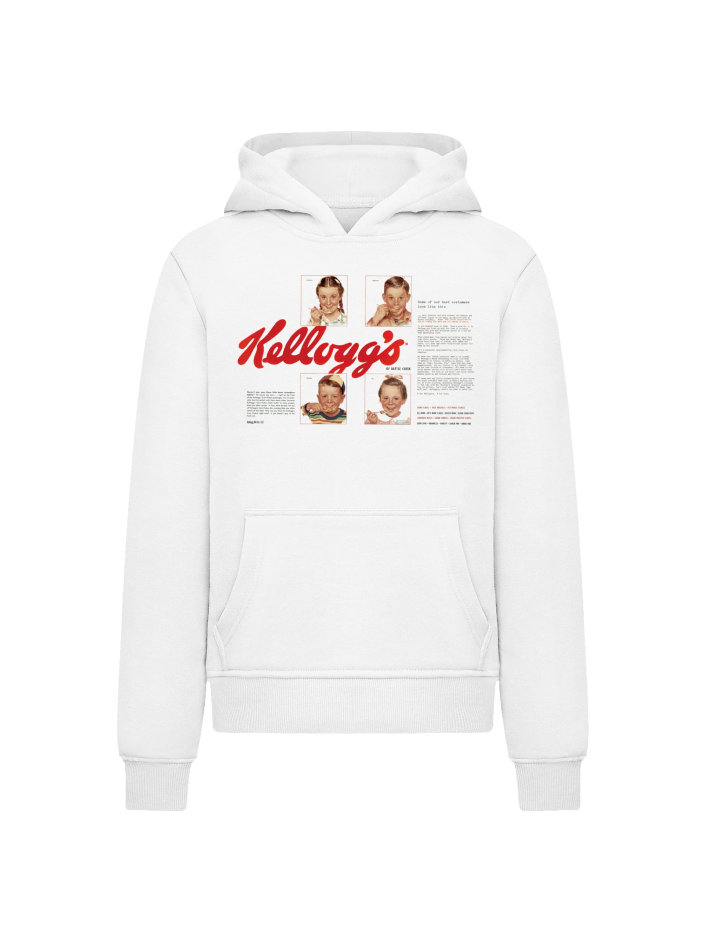 Sweat-shirt 'Kellogg's Corn Flakes Cereal Box Children Retro' F4NT4STIC en blanc : devant