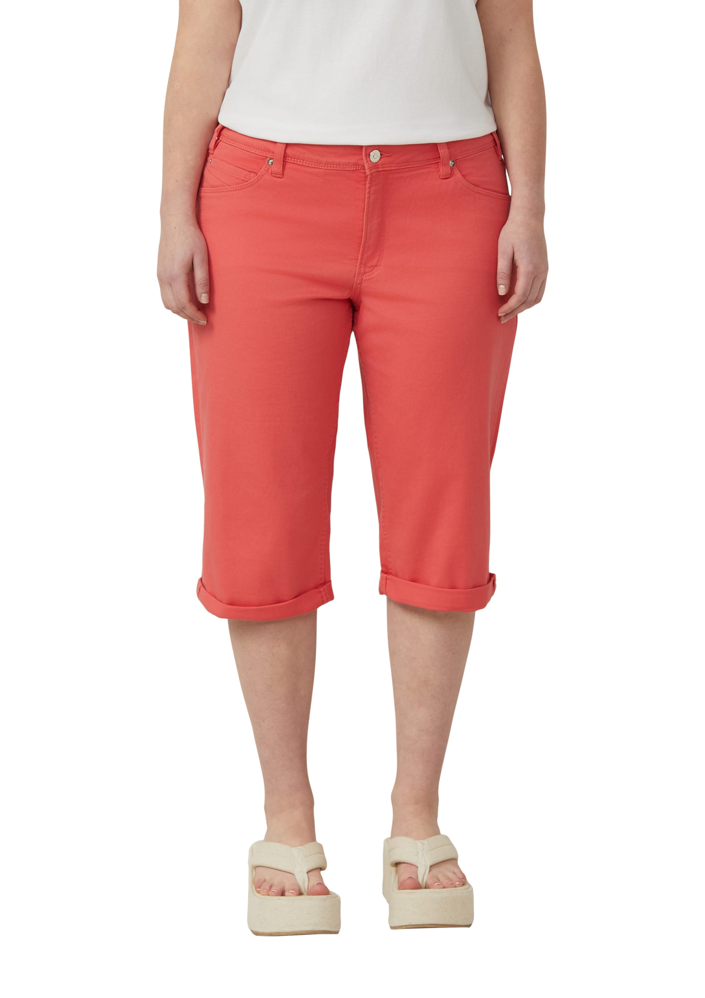 QS Slimfit Jeans 'Catie' in Orange: Vorderseite