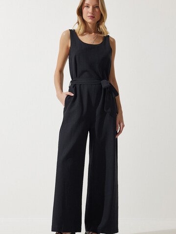 Happiness İstanbul Jumpsuit in Black: front