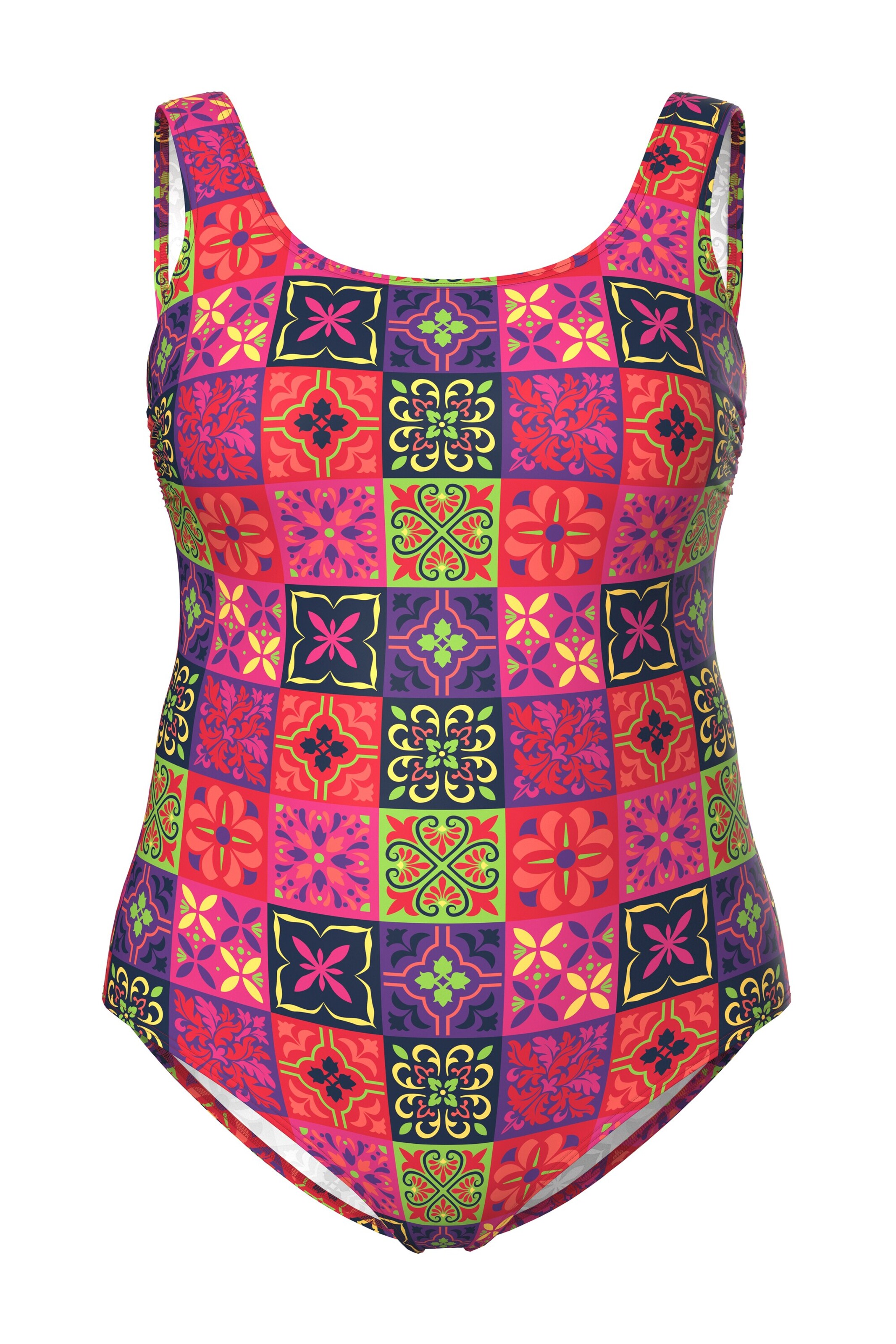 Ulla Popken Bustier Badpak in Oranje: voorkant