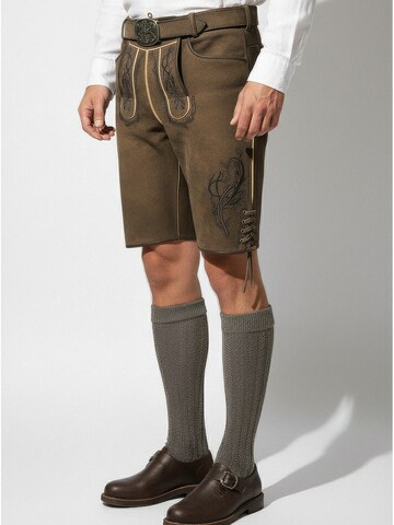 Regular Pantalon folklorique 'Eldorado' SPIETH & WENSKY en marron