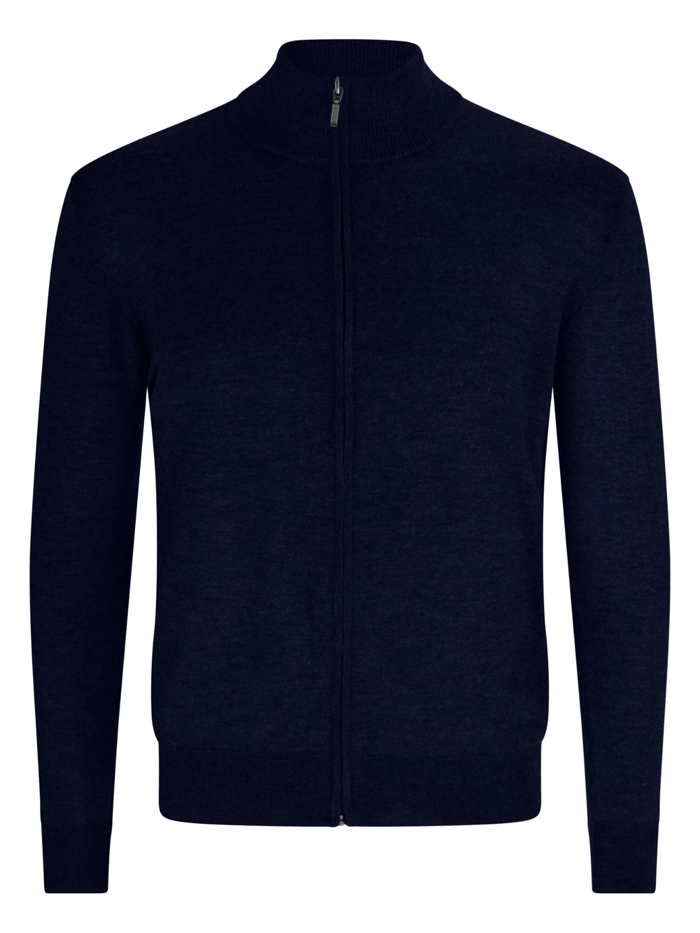 CASH-MERE.CH Knit cardigan in Blue: front